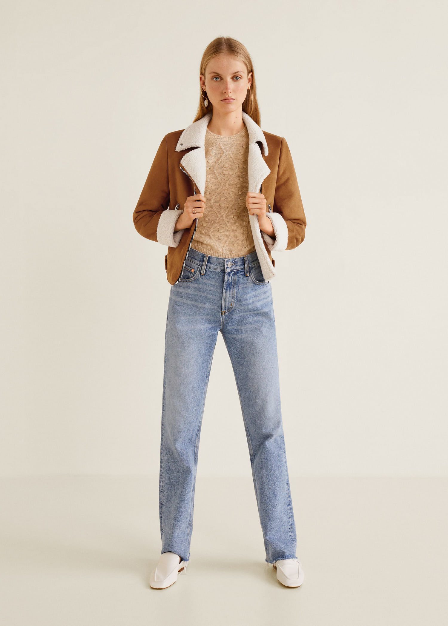 Faux shearling jacket - Image 3
