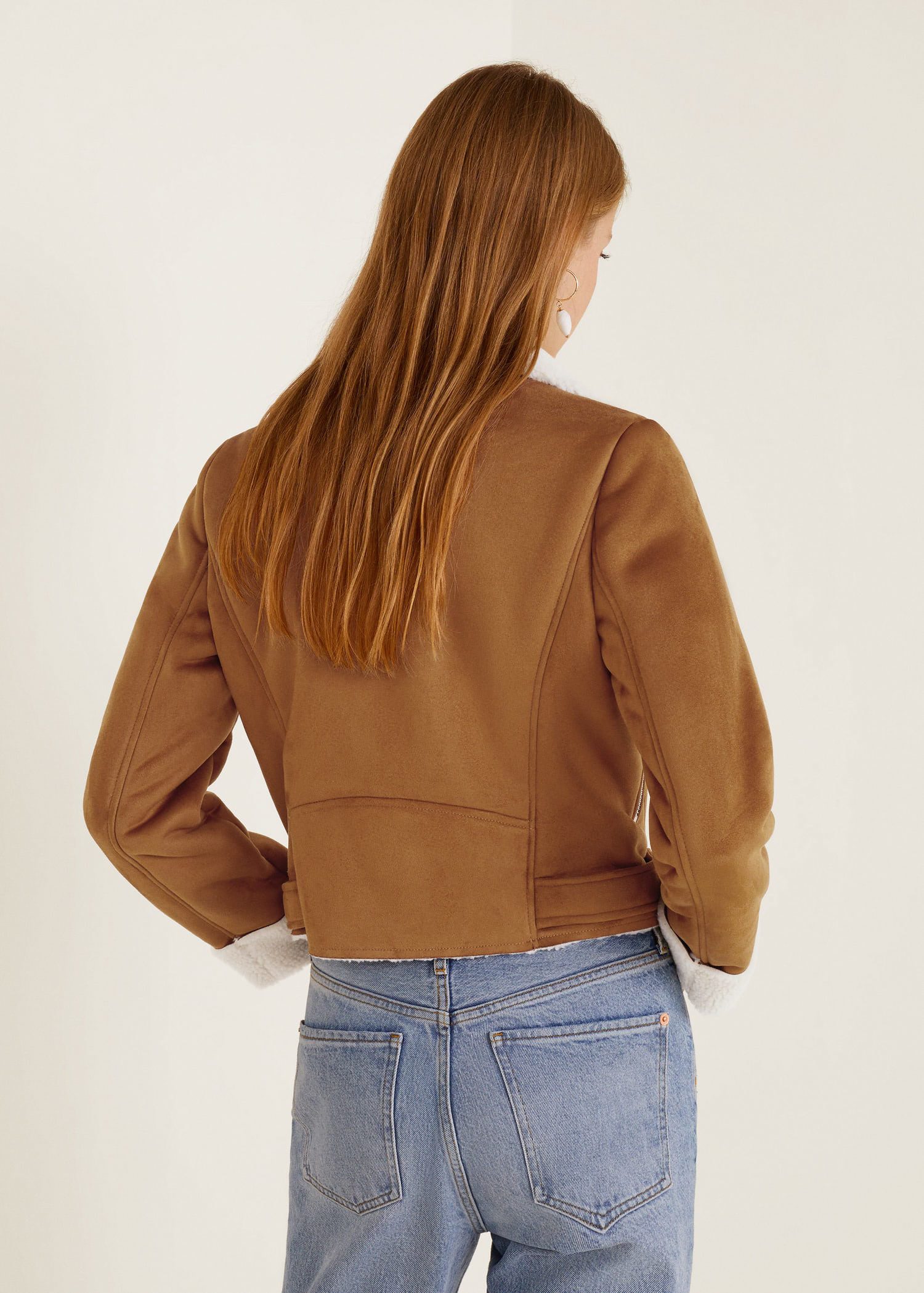 Faux shearling jacket - Image 2